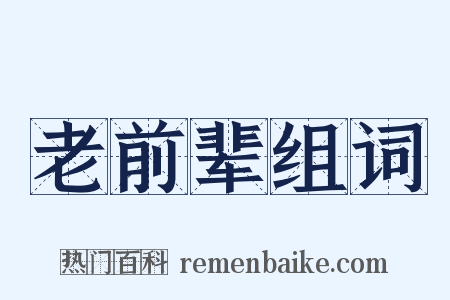 老前辈组词是什么意思的图片